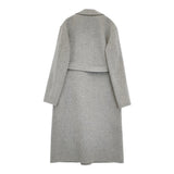 theory NEW DIVIDE LUXE/BELT COAT J サイズS 定価86900円 ウールカシミヤ コート メランジグレー レディース セオリー【中古】5-1213T♪