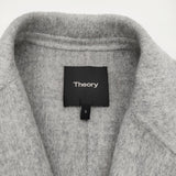 theory NEW DIVIDE LUXE/BELT COAT J サイズS 定価86900円 ウールカシミヤ コート メランジグレー レディース セオリー【中古】5-1213T♪