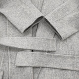 theory NEW DIVIDE LUXE/BELT COAT J サイズS 定価86900円 ウールカシミヤ コート メランジグレー レディース セオリー【中古】5-1213T♪