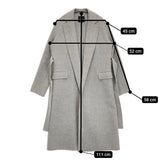 theory NEW DIVIDE LUXE/BELT COAT J サイズS 定価86900円 ウールカシミヤ コート メランジグレー レディース セオリー【中古】5-1213T♪