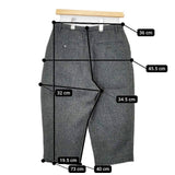 mina perhonen Lewis sa4311 ウール サイズ38 ツイード クロップドパンツ グレー ミックス レディース ミナペルホネン【中古】5-1205T∞