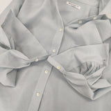 BEAUTY&YOUTH UNITED ARROWS バックタック シアーロングスリーブシャツ 長袖シャツ ブルー レディース ビューティアンドユース【中古】6-0228M∞