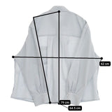 BEAUTY&YOUTH UNITED ARROWS バックタック シアーロングスリーブシャツ 長袖シャツ ブルー レディース ビューティアンドユース【中古】6-0228M∞