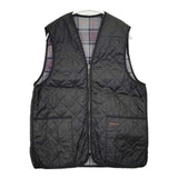 Barbour MLI0001 QUILTED WAISTCOAT ZIP-IN LINER リバーシブル ライナー 中綿 ベスト ブラック メンズ バブアー【中古】6-0102T∞