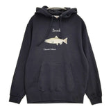 Brook ブルック フーディ Chinook Salmon サイズM プルオーバー スウェット パーカー ネイビー ユニセックス【中古】5-1108M♪