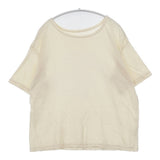 nest Robe 01161-2008 ボートネック コットンリネン 日本製 半袖Ｔシャツ カットソー キナリ レディース ネストローブ【中古】6-0501S△