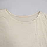 nest Robe 01161-2008 ボートネック コットンリネン 日本製 半袖Ｔシャツ カットソー キナリ レディース ネストローブ【中古】6-0501S△
