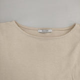 manon BASQUE WIDE TEE 定価9900円 mnn-spc-023 長袖Ｔシャツ カットソー ロンＴ ベージュ レディース マノン【中古】6-0409M∞