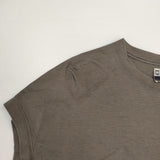 CHAOS エレメントルール ノースリーブ コットンレーヨン サイズF 日本製 Ｔシャツ カットソー カーキ レディース カオス【中古】6-0501S△