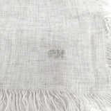 MARIANI マリアーニ イタリア製 レーヨンカシミヤ フリンジ 無地 ストール グレー レディース【中古】5-1202T◎