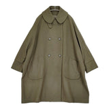 denier ウール ドロップショルダー 1421015 オーバーサイズ コート カーキ レディース デニール【中古】5-1213T♪