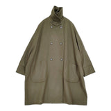denier ウール ドロップショルダー 1421015 オーバーサイズ コート カーキ レディース デニール【中古】5-1213T♪