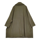 denier ウール ドロップショルダー 1421015 オーバーサイズ コート カーキ レディース デニール【中古】5-1213T♪