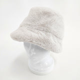 KIJIMA TAKAYUKI SYNTHETIC FUR HAT 定価15400円 サイズ2 帽子 ハット ベージュ レディース キジマタカユキ【中古】5-1120T◎