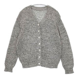 HUMAN WOMAN 077-2170205 ＭＩＸカラーニットカーディガン コットンポリエステル カーディガン グレー レディース ヒューマンウーマン【中古】6-0126M∞