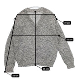 HUMAN WOMAN 077-2170205 ＭＩＸカラーニットカーディガン コットンポリエステル カーディガン グレー レディース ヒューマンウーマン【中古】6-0126M∞