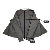 mizuiro-ind 比翼ボタン コットン チェック ブラウス シャツ チャコールグレー レディース ミズイロインド【中古】6-0126M∞