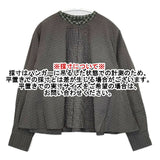 mizuiro-ind 比翼ボタン コットン チェック ブラウス シャツ チャコールグレー レディース ミズイロインド【中古】6-0126M∞