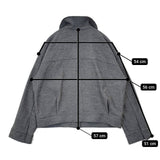 UNTITLED A1153-47412JJ ウール 比翼ジップ ブルゾン ジャケット グレー レディース アンタイトル【中古】5-1208T∞