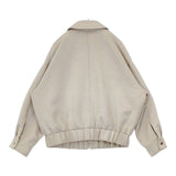 ZARA フェイクスウェード ジャケット 比翼ジップ ブルゾン ベージュ レディース ザラ【中古】5-1208T∞