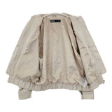 ZARA フェイクスウェード ジャケット 比翼ジップ ブルゾン ベージュ レディース ザラ【中古】5-1208T∞