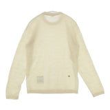 45R/45rpm USモーホール超ガーゼの908クルー 定価22000円 ウール セーター ニット ベージュ レディース フォーティーファイブアールピーエム【中古】5-1208T∞