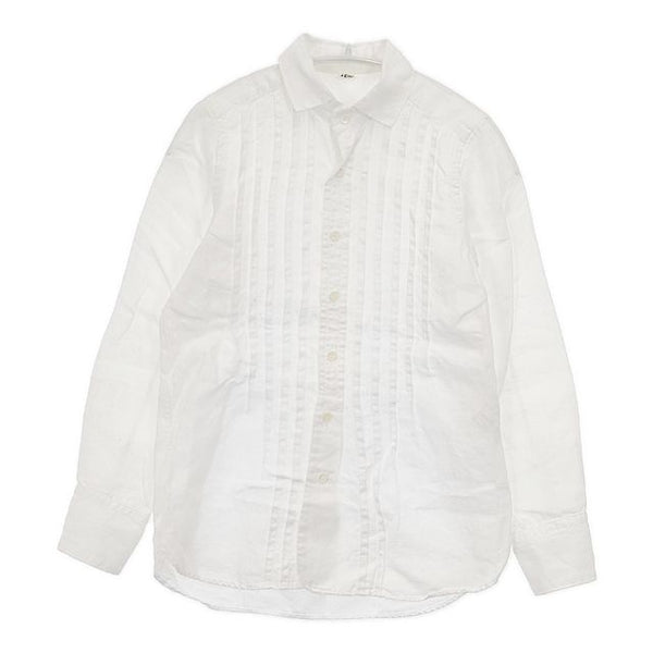 45R/45rpm リネンタック908SHIRT 定価41800円 長袖シャツ ホワイト レディース フォーティーファイブアールピーエム【中古】6-0404M∞ 45R/45rpm リネンタック908SHIRT 定価41800円 長袖シャツ ホワイト
