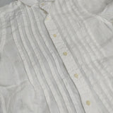 45R/45rpm リネンタック908SHIRT 定価41800円 長袖シャツ ホワイト レディース フォーティーファイブアールピーエム【中古】6-0404M∞