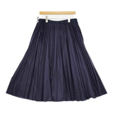 45R/45rpm スーピマオーガニックバチストのプリーツイージースカート（インディゴ）定価86900円 ロングスカート ネイビー レディース フォーティーファイブアールピーエム【中古】5-1108M♪