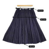 45R/45rpm スーピマオーガニックバチストのプリーツイージースカート（インディゴ）定価86900円 ロングスカート ネイビー レディース フォーティーファイブアールピーエム【中古】5-1108M♪