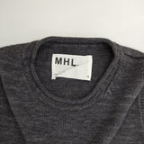 MHL. 595-6261502 ウールノースリーブ ニット ベスト チャコールグレー レディース エムエイチエル【中古】5-1208T∞