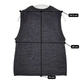 MHL. 595-6261502 ウールノースリーブ ニット ベスト チャコールグレー レディース エムエイチエル【中古】5-1208T∞