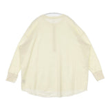 Spick and Span/Hanes Thermal Henly Neck ヘンリーネック 長袖Ｔシャツ カットソー ロンＴ 25SS マスタード レディース スピックアンドスパン/ヘインズ【中古】6-0404M∞