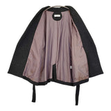 tumugu ベルト付き ガウンコート TB13313 ウール コート チャコールグレー レディース ツムグ【中古】5-1213T♪