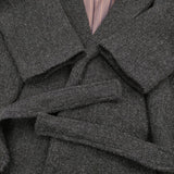 tumugu ベルト付き ガウンコート TB13313 ウール コート チャコールグレー レディース ツムグ【中古】5-1213T♪