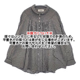 tumugu レーヨン シルク ギンガムチェック TB16116 ブラウス シャツ ブラック ホワイト レディース ツムグ【中古】6-0409M∞