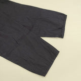 tumugu TB15113 Vネック リネンコットン 製品染め 長袖Ｔシャツ カットソー ロンＴ ネイビー レディース ツムグ【中古】6-0409M∞