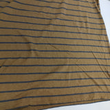 tumugu TC13402 ボーダー コットン 日本製 長袖Ｔシャツ カットソー ロンＴ ブラウン グレー レディース ツムグ【中古】6-0227M△