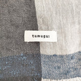 tumugu ネップ チェック ストール グレー チャコールグレー レディース ツムグ【中古】6-0212M◎