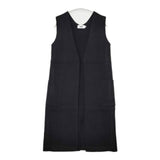 AZUL by MOUSSY SWEATTER LONG VEST ロング ベスト ブラック レディース アズールバイマウジー【中古】5-1218M∞