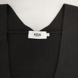AZUL by MOUSSY SWEATTER LONG VEST ロング ベスト ブラック レディース アズールバイマウジー【中古】5-1218M∞