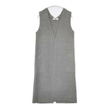 AZUL by MOUSSY SWEATTER LONG VEST ロング ベスト グレー レディース アズールバイマウジー【中古】5-1218M∞