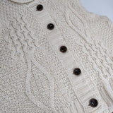 Sunny clouds ケーブル ノースリーブ ニット ベスト アイボリー レディース サニークラウズ【中古】5-1218T∞