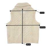 Sunny clouds ケーブル ノースリーブ ニット ベスト アイボリー レディース サニークラウズ【中古】5-1218T∞