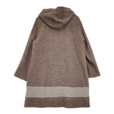 SELF+SERVICE フード着脱可能 MS1394005-SS サイズL ウール コート ブラウン レディース セルフ＋サービス【中古】5-1213T♪