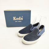 Keds MAIN SAIL 2 SLIP ON スウェード スエード 25cm US8 スニーカー ネイビー ブルー レディース ケッズ【中古】5-1222G◎