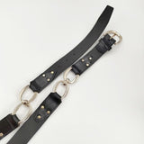 23区 チェーン レザー ベルト ブラック シルバー レディース 23区【中古】6-0110G∞