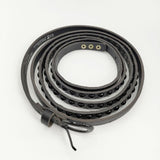 23区 スタッズ付き ナロー イタリア製 レザー 革 ベルト ブラック レディース 23区【中古】6-0110G∞