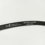 23区 スタッズ付き ナロー イタリア製 レザー 革 ベルト ブラック レディース 23区【中古】6-0110G∞