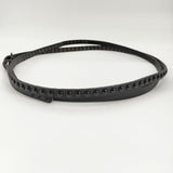 23区 スタッズ付き ナロー イタリア製 レザー 革 ベルト ブラック レディース 23区【中古】6-0110G∞